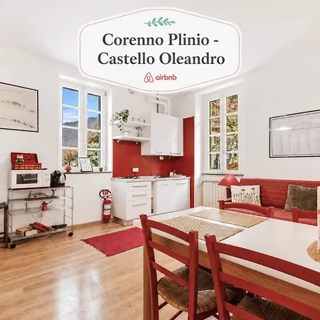 Corenno Plinio - Castello Oleandro Housing Among And Castle شقة
